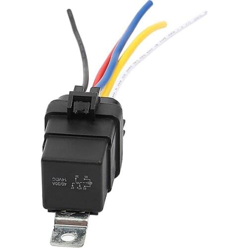 Auto Car relay JD2912 Waterproof SPDT 5 Pin DC 12V 40A relay socket with wire