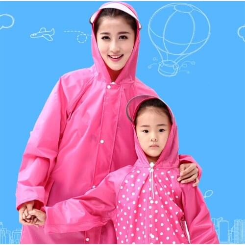 Childrens Windbreaker Raincoat Schoolbag Parent-Child Motorcycle Electric Car Big Brim Raincoat Electromobile Poncho Rainwear