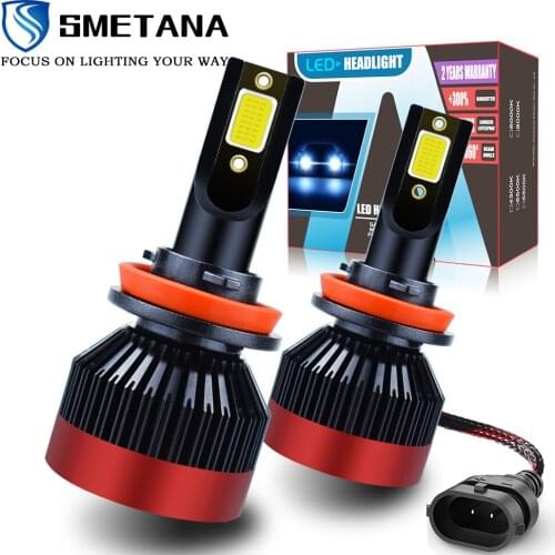 H11 LED Car Headlight Bulb 10000LM 6000K H8 H9 Fog Light Mini Size Canbus Error Free SMETANA