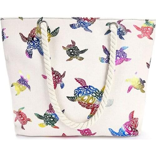 Canvas Handbag Animal Printed Women Tote Bag Large Capacity Portable Girl Shoulder Shopping Beach Bag Messenger Bag ECO Dropship