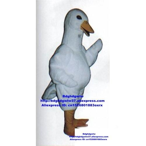 White Water Bird Swan Cygnus Goose Geese Mascot Costume Adult Cartoon Character American Jubilee Hotel Restaurant zx1498