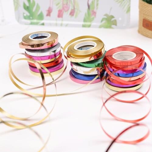 Hot Sale 10M Laser Ribbon New Satin Ribbons Ynaayu Wedding Birthday Party Decorative For Balloons Gift Bag Cake Packing Wholesal