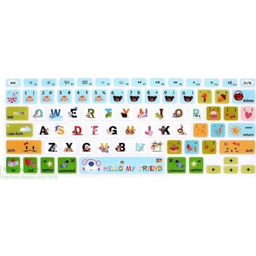 Sweet AWESOME Cartoon Animal Keyboard Cover Silicone Skin for MacBook Air 13.3 for MacBook Pro 13 15 with or w/out Retina
