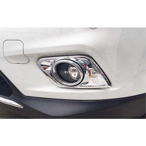 For Nissan Rogue x-Trail t32 2014 2015 2016 Chrome Front Head Fog Light Lamp Cover Trim Molding Garnish Frame Surround Insert