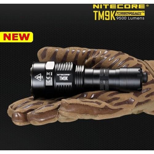 NITECORE Super Bright Torch Spotlight TM9K Rechargeable 9x CREE XP-L HD V6 LED Flashlight 9500 LMs build in 5000mAh Battery Pack