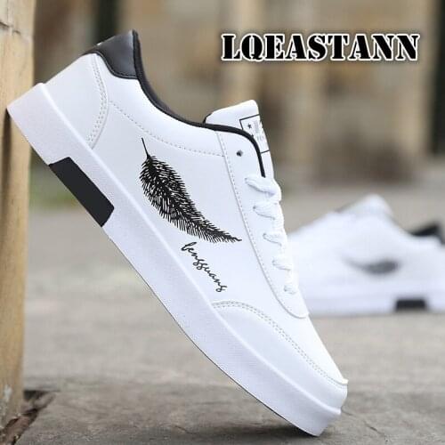 Spring And Autumn New White Shoes Breathable Non-Slip All-Match Casual Shoes British Low-Top Shoes Mens Outdoor Sports Shoes