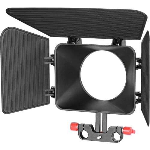 Neewer Plastic 15mm Rail Rods Matte Box for Canon Nikon Sony Fujifilm Olympus Panasonic DSLR Camera Video Movie Film(blue/red)