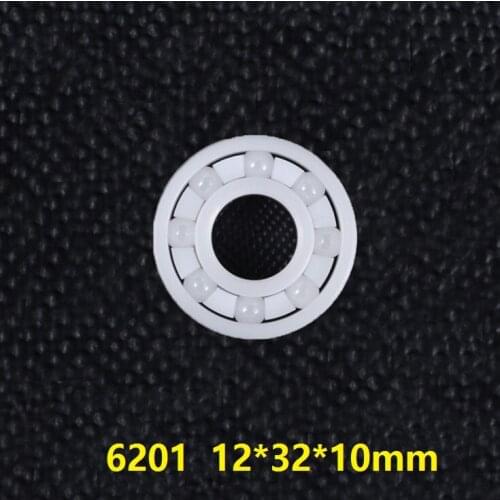 5pcs/10pcs 6201 ZrO2 full Ceramic bearing 12*32*10mm Zirconia Ceramic deep groove ball bearings for fishing reels 12x32x10 mm