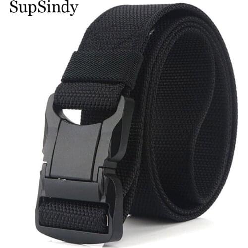 SupSindy Military Army Combat Nylon Tactical belts for Men Aluminum Buckle man Canvas belt Outdoor Training Waistband male strap