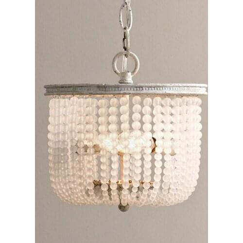 Retro American Crystal Bedroom Pendant Light For Dining Room Restaurant Bedroom Study Room Living Room Hotel LED E14 bulbs