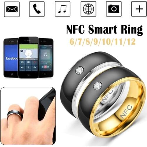 NFC Smart Ring For Men Multifunctional Titanium Steel Waterproof Intelligent Digital Technology Ring Tarnish Free Jewelry KBR45