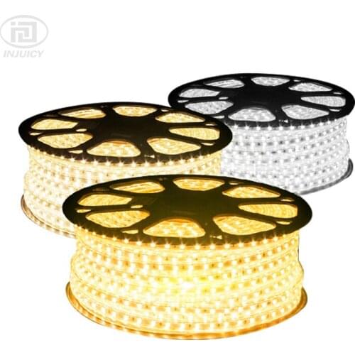 Super Bright 3528 LED Strip Light High Voltage Tube Type Waterproof Flexible SMD LED Strip 60leds/M Warm White/White AC110V