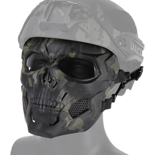 Tactical Paintball Skull Mask Shooting Hunting Training Full Mask Airsoft Cycling Hiking Outdoor CS Game Protective Mask