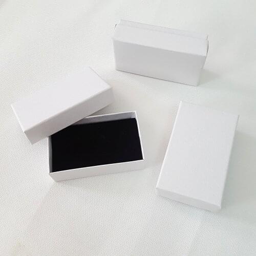 8x5x2.5cm White Paper Box Wedding Favor Box Jewelry Storage Box Keychain Key Ring Gift Box Set of 50