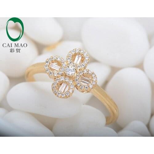 Free shipping Exquisite 0.22ct Diamonds 14kt Yellow Gold Eternal Ring Jewelry