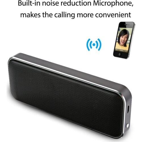 BT202 Wireless Mini Bluetooth Speaker Portable Ultra-thin Metal Stero Speaker Whith MIC Support Handsfree Outdoor Speaker
