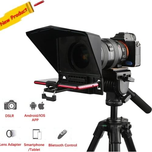 Bestview T2 Teleprompter for Nikon Sony Camera Photo Studio for Smart phone iPad RDSLR Reader prompteur Tablet