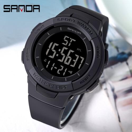 SANDA Shock Resistant Digital Watches Waterproof Alarm Chrono Men Women Watches Sport Military Quartz Clock Relógio Reloj Mujer