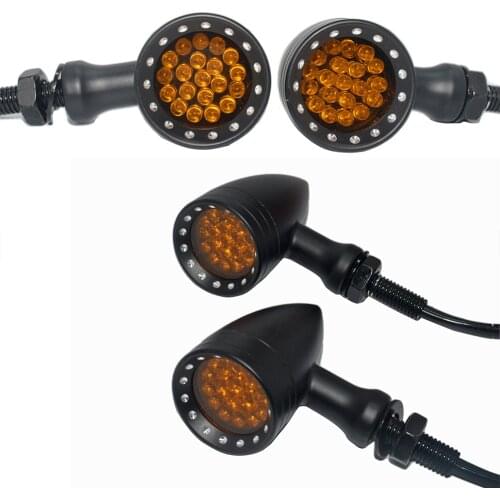 Black Amper Motorbike LED Turn Signal Brake Light Stripe Ring For Harley For Custom For Honda For Yamaha For Suzuki