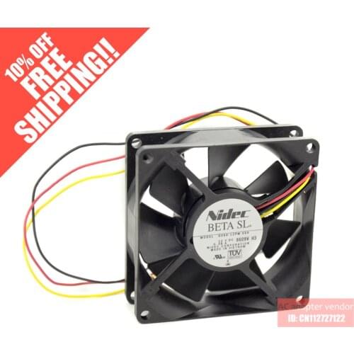 D08A-12PM 09A NEW NIDEC 12V 0.08A 8CM 8025 silence Cooling fan