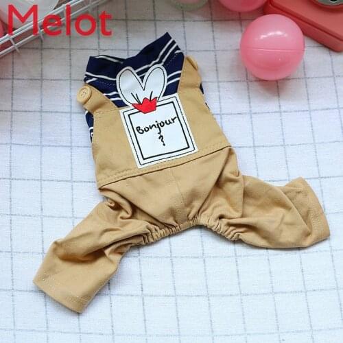 Pet Four-Legged Clothes Dog Thin Clothing Teddy Bichon Small Dog Puppy Summer Rabbit Ears Casual Suspender Trousers