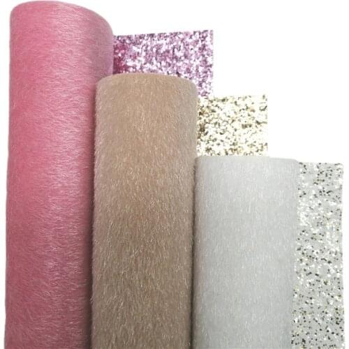 Double Sided Leather Glitter Leather Matching With Horse Hair Glitter Vinyl Sheets for Bows Earrings DIY A4 SIZE T576A