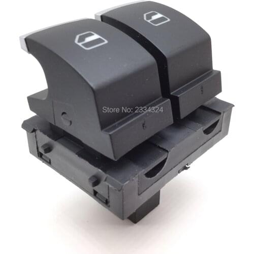 Chrome Drivers Side Window Switch For VW Golf Jetta MK5 MK6 Eos Scirocco Tiguan Touran Caddy Passat CC B6 5K3959857,5K3959857A