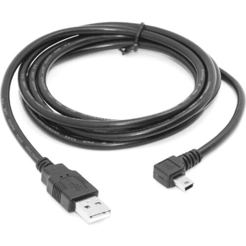 Chenyang 5M 3M 1.8M 0.5M Mini USB B Type 5pin Male Up Down Left Right Angled 90 Degree to USB 2.0 Male Data Cable with EMI