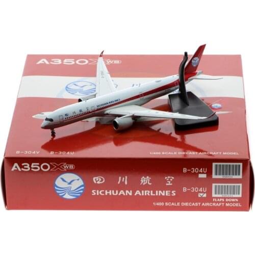 1:400 Alloy Collectible Plane JC Wings XX4044A Sichuan Airlines Airbus 350-900 XWB Diecast Aircraft Jet Model B-304U Flaps Down