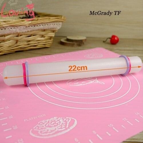 White 23cm Non-stick Glide Fondant Rolling Pin Fondant Cake Dough Roller Cake Roller Crafts Baking Cooking Tool Kitchen Tools