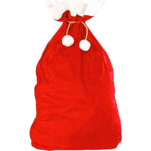 70x50cm Large Size Christmas Bag Santa Claus Candy Gift Drawstring Bag Pouch For New Year Festival Party Home Supply