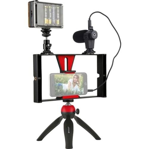 PULUZ Dual Hand Live Broadcast Smartphone Stabilizer Film Fixed Strap Grip Rig For iPhone X 8 plus,Galaxy S9+ S9 and so on