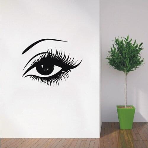 PVC Home Decoration Wall Sticker Hot Sexy Girl Eyes Wall Mural Vinyl Home Decoration Wallpaper Removable Wall Sticker Y-400