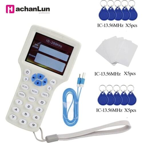 Smart Card Writer RFID Duplicator IC/ID Multi-frequency RFID Copier Tag Reader Writer With USB Cable with 13.56mhz Tag and Card