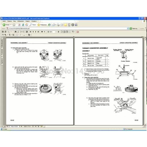 Komatsu CSS Service Wheel Loaders WA-500 to WA1200 Shop Manuals