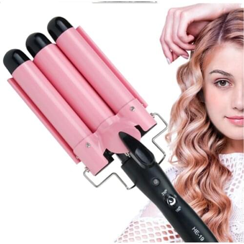 Professional Splint Hair Curling Iron Ceramic Triple Barrel Hair Curler Irons Hair Wave Waver Styling Tools Hair Styler Wand