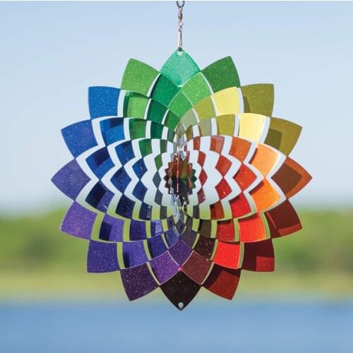 Stainless Steel Wind Spinner 3d Indoor Outdoor Garden Home Decor Decoration Wind Chimes Metal Windchimes Hanging Decorations