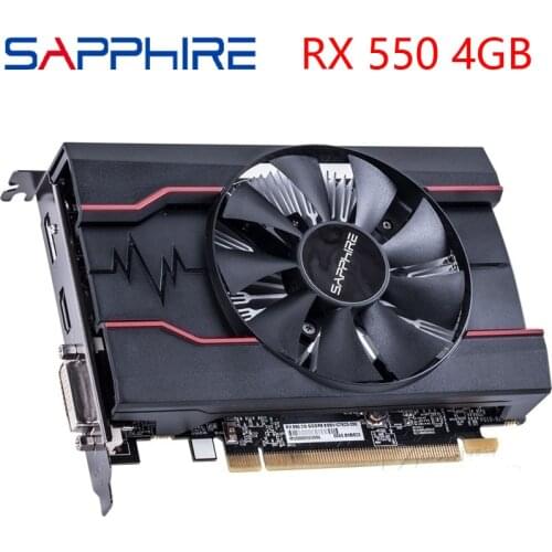 SAPPHIRE Video Card RX 550 4GB 128Bit GDDR5 Graphics Cards for AMD RX 500 series VGA Cards RX550 DisplayPort HDMI DVI Used