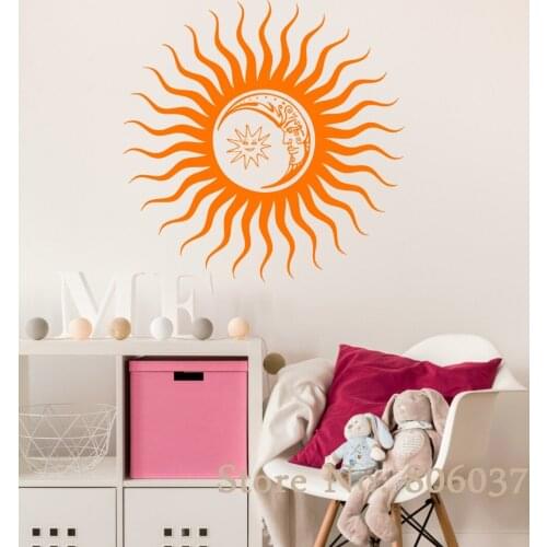 Vinyl Wall Decal Sun Moon Dreams DIY Bedroom Decoration Stickers Art Fashion Home Decor Mural Vinyl self-adesivo Decal WA-27