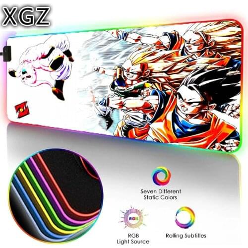XGZ Animation Mouse Pad RGB Mousepad LED Luminous Color Lighting Wireless Charging Mouse Pad Desk Mat Gaming Desk