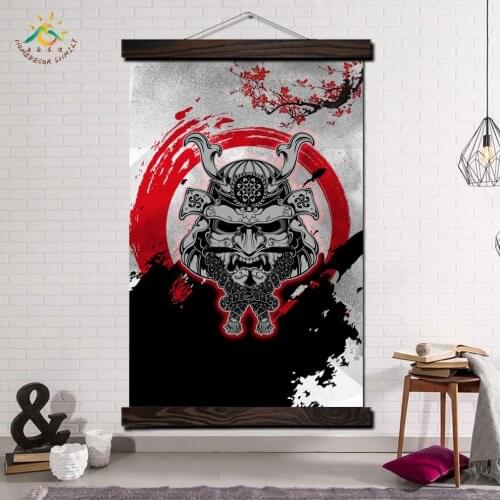 Japan Samurai Clip Art Modern Wall Art Print Pop Art Posters and Prints Scroll Canvas Painting Wall Pictures for Living Room