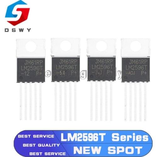 10PCS LM2596T-ADJ LM2596T-3.3 LM2596T-5.0 LM2596T-12 Regulator Tube Series TO-220-5 New and Original