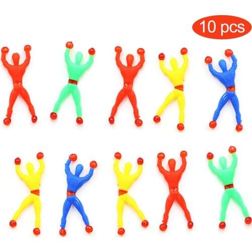 10pcs Funny Flexible Climb Men Sticky Wall Toy Kids Toys Climbing Flip Plastic Man Toy For Children Attractive Classic Gift