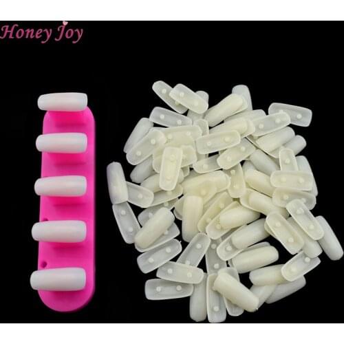 100Pcs Acrylic Nails Tips Practice Board Template Shaped Nails Art Tools For Dipping Powder Colors UV Gel Nail Polish