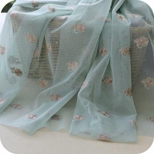 130*100cm mesh flower leaf flower embroidery lace fabric thickening embroidery Material fabrics for patchwork