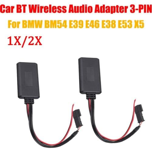 1x/2x Car bluetooth Module AUX Audio Radio Adapter 3-PIN Fit For BMW BM54 E39 E46 E38 E53 X5 Car Electronics Accessories