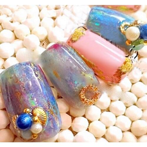 500pcs colorful transparent nail Star sticker Star Aurora laser colorful cellophane paper 4 * 120cm entire volume DHL