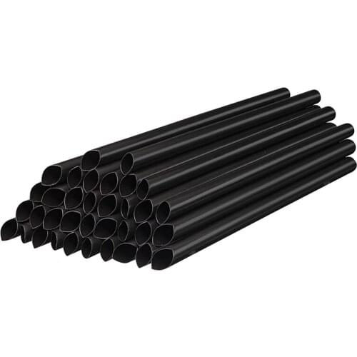 500Pcs Black Jumbo Smoothie Straws Disposable Wide-Mouthed Large Milkshake Straws for Fruit Shakes 9 Inches High