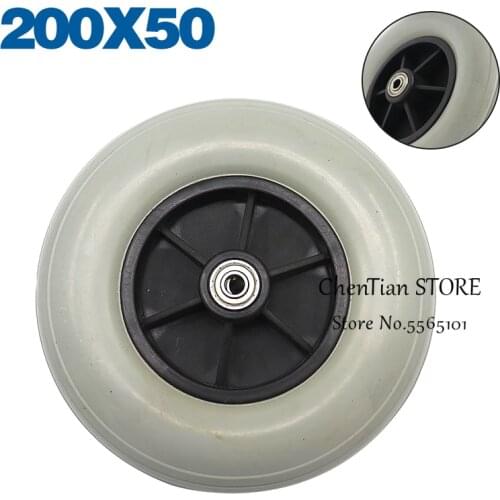 2Pcs 8 inch Anti-skid & Wear Wheelchair Front Wheels Wheelchair Wheels Replacement Parts, Solid Tyre, Heavy Duty