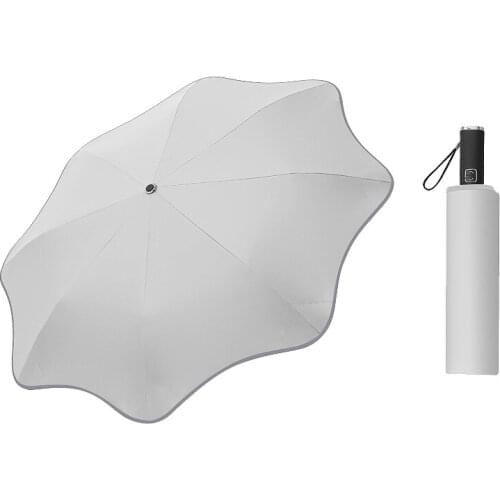 Umbrella Creative Curve Automatic Umbrella Rain Landscaping UV Sun Umbrella for Men and Women